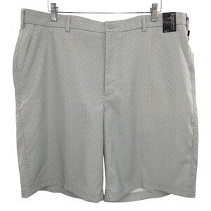 NWT Pebble Beach Golf Shorts Men's Size 40 Gray Geo Dry-Luxe Performance Stretch
